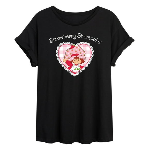 Strawberry Shortcake - Coquette Heart - Women's Oversized Graphic T-Shirt