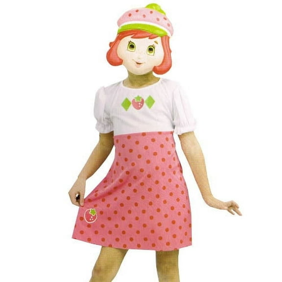 Strawberry Shortcake Costume Dress w/ Mask Set (Size 2-4, 2pc)