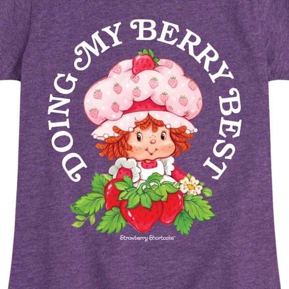 Strawberry Shortcake - Doing My Berry Best - Toddler And Youth Girls Fitted Short Sleeve Graphic T-Shirt