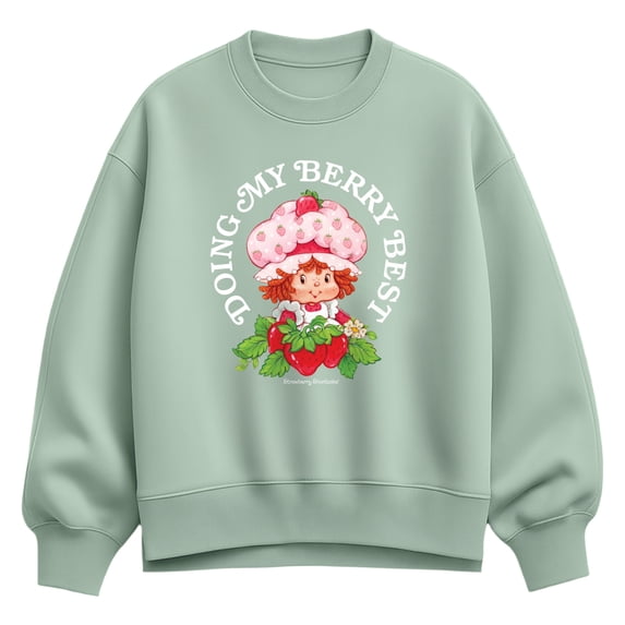 Strawberry Shortcake - Doing My Berry Best Oversized Fleece Crew Sweatshirt