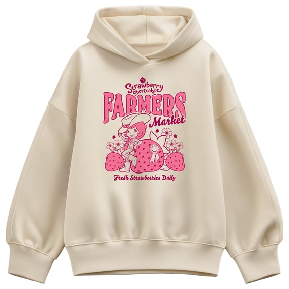 Strawberry Shortcake - Farmer's Market Oversized Fleece Hoodie Sweatshirt