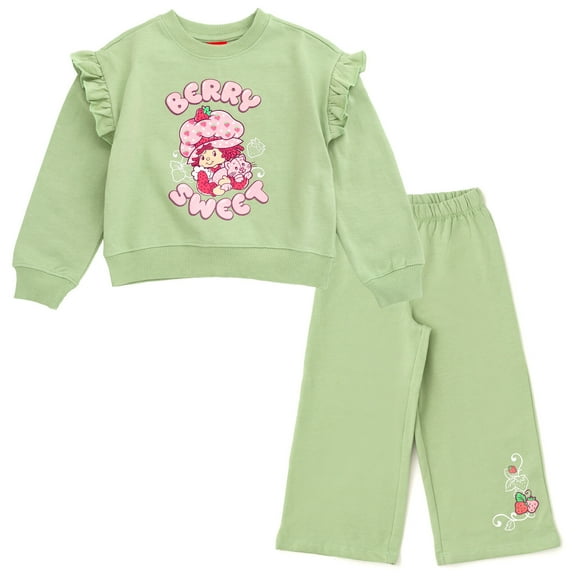 Strawberry Shortcake Fleece Pullover Sweatshirt and Pants Outfit Set Toddler to Big Kid