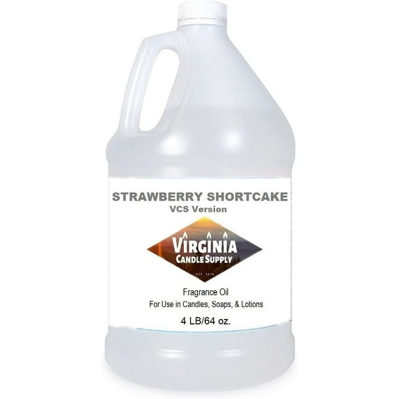 Strawberry Shortcake Fragrance Oil 64 oz Bottle for Candle Making, Soap Making, Tart Making, Room Sprays, Lotions, Car Fresheners, Slime, Bath Bombs, Warmers