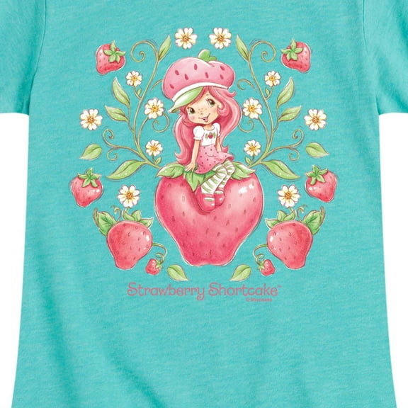 Strawberry Shortcake - Giant Strawberry - Toddler And Youth Girls Fitted Short Sleeve Graphic T-Shirt