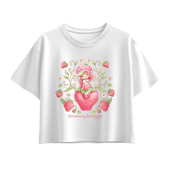Strawberry Shortcake - Giant Strawberry Short Sleeve Boxy Graphic T-Shirt