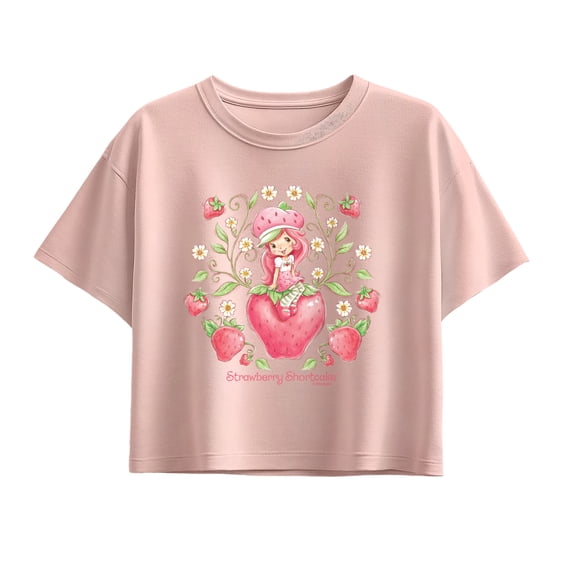 Strawberry Shortcake - Giant Strawberry Short Sleeve Boxy Graphic T-Shirt
