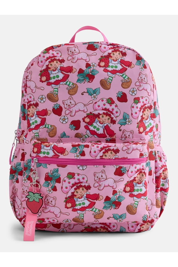 Strawberry Shortcake Kids' 17" Fun Day Print Laptop Backpack, Pink