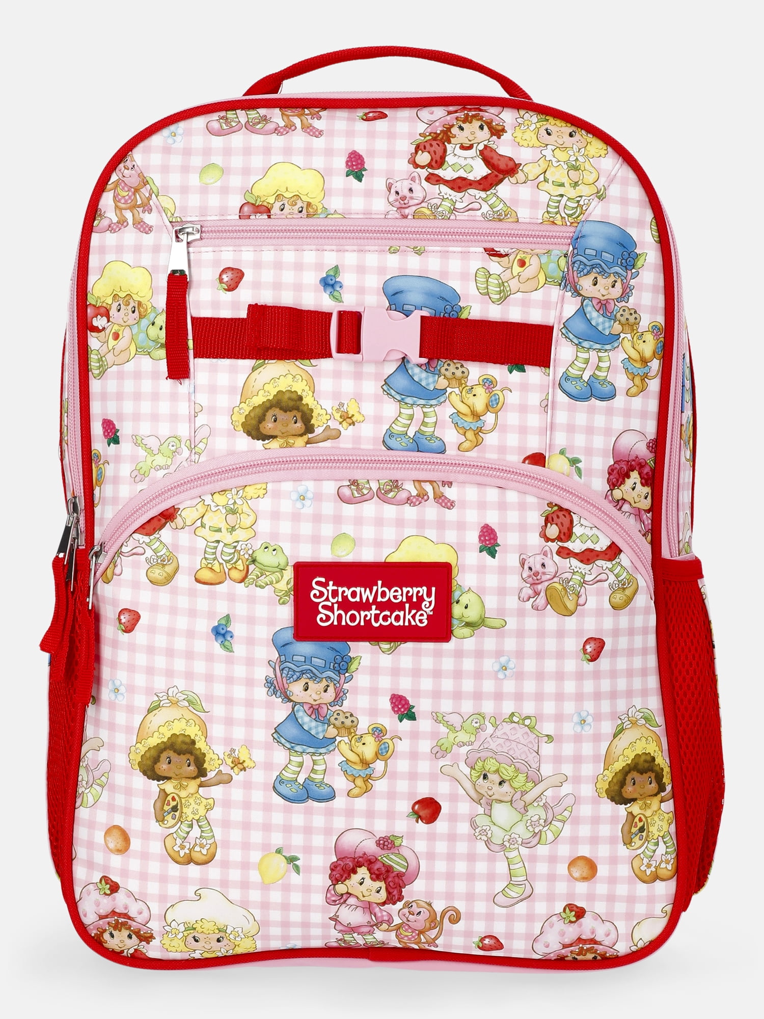 Strawberry Shortcake Girls 17" Gingham Friends Backpack, Pink
