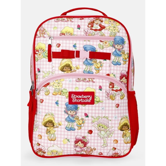 Strawberry Shortcake Girls 17" Gingham Friends Backpack, Pink