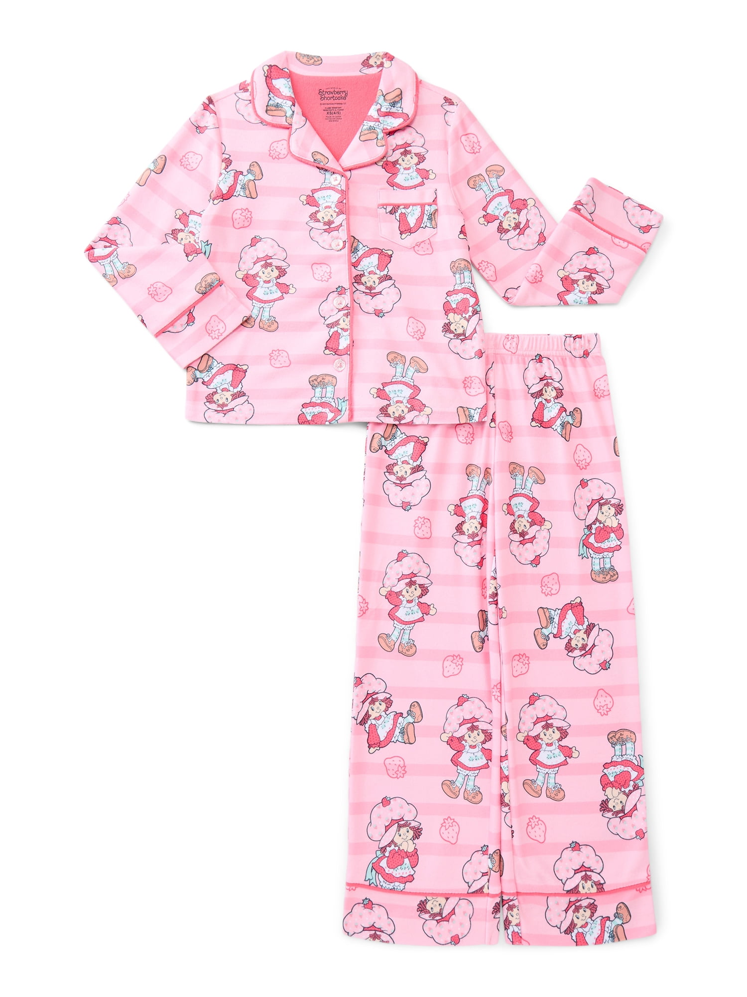 Strawberry Shortcake Girls Coat and Pants Pajama Set, 2-Piece, Sizes 4-12
