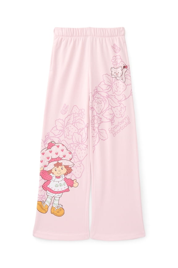 Strawberry Shortcake Girls Fleece Jogger Pants, Sizes 4-16