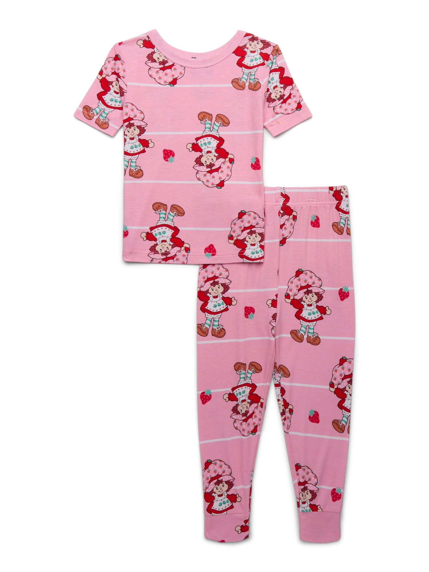 Strawberry Shortcake Girls Graphic Pajama Top and Bottoms Set, 2-Piece, Sizes 4-10
