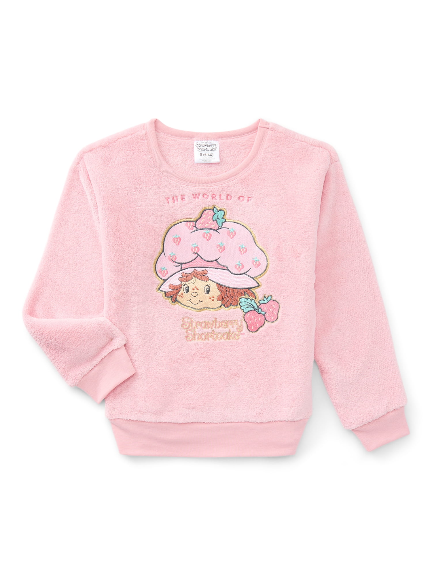 Strawberry Shortcake Girls Graphic Plush Sweatshirt, Sizes 4-16