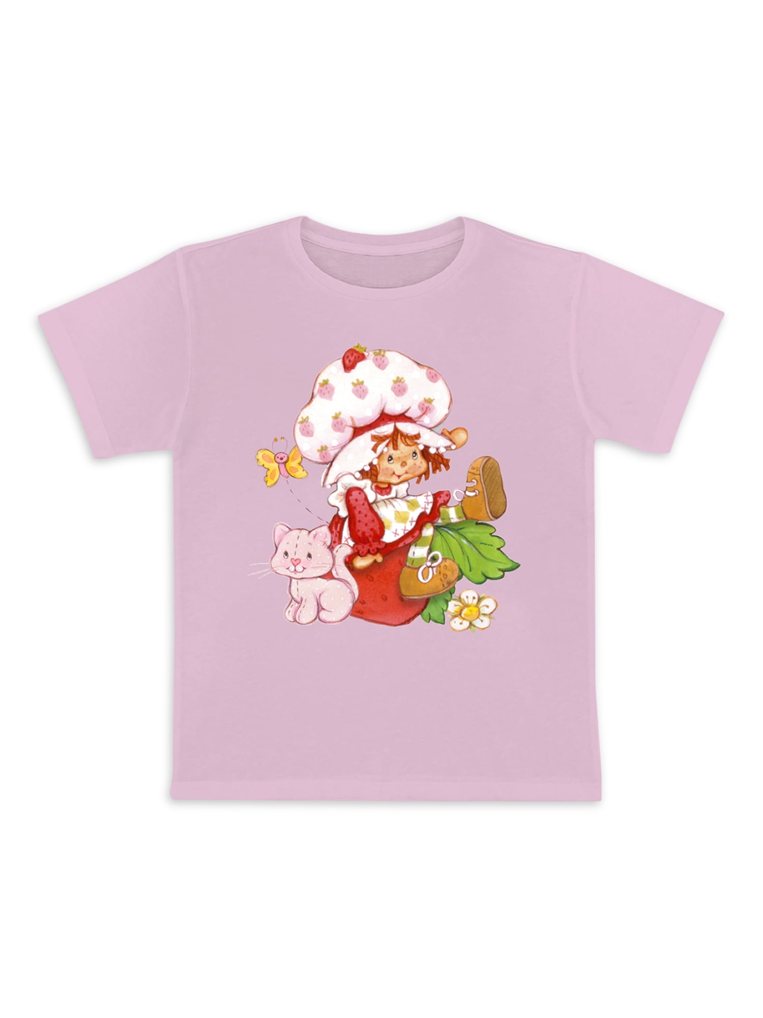 Strawberry Shortcake Girls Graphic Tee with Short Sleeves, Size XSXL