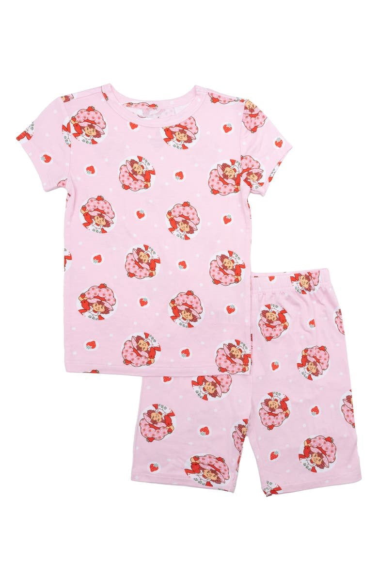 Strawberry Shortcake Girls Pajama Set  Crewneck Top & Shorts  Soft Viscose Blend  Sizes 2T10