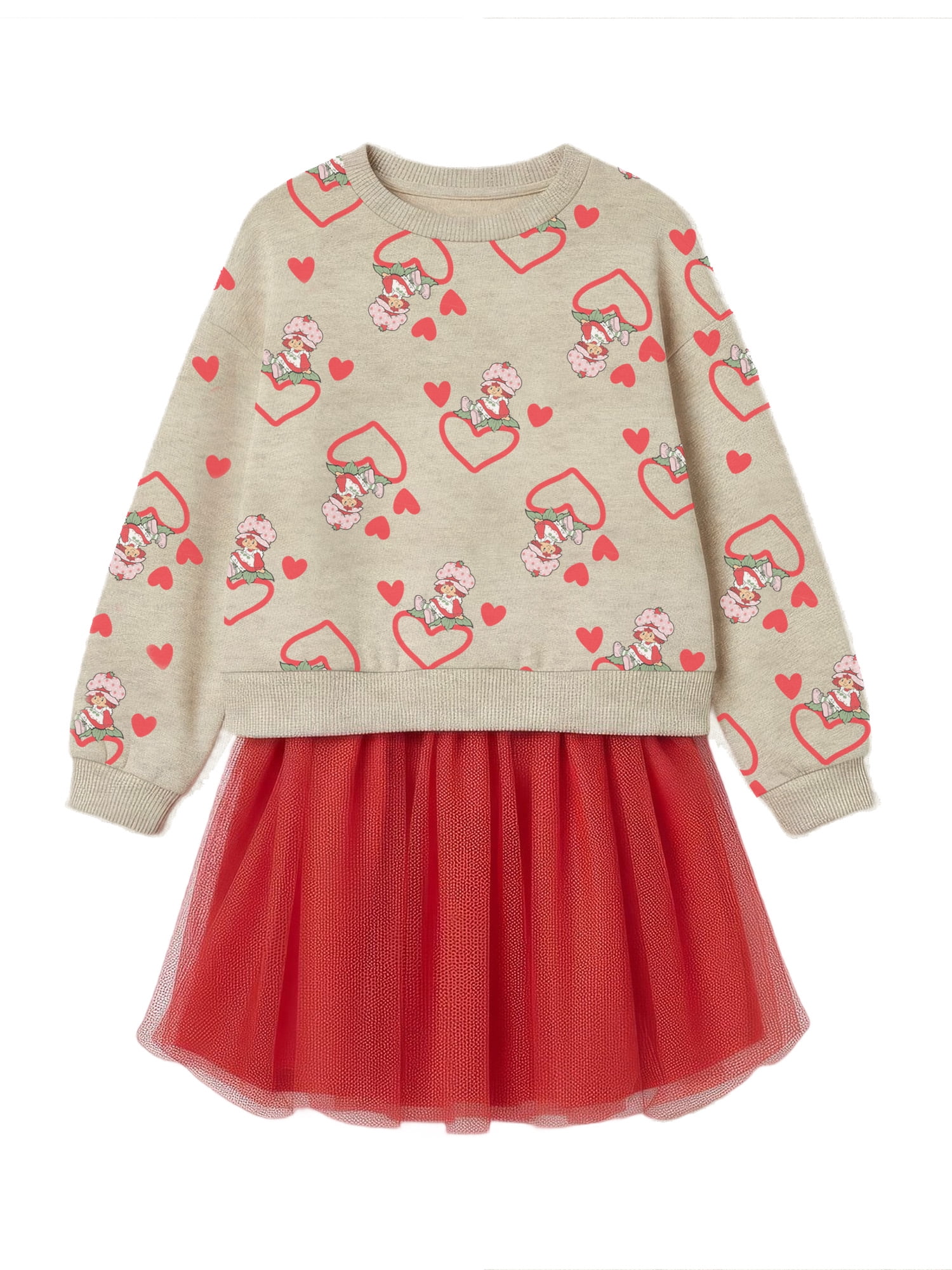 Strawberry Shortcake Girls Sweatshirt Tutu Dress, Sizes 4-12
