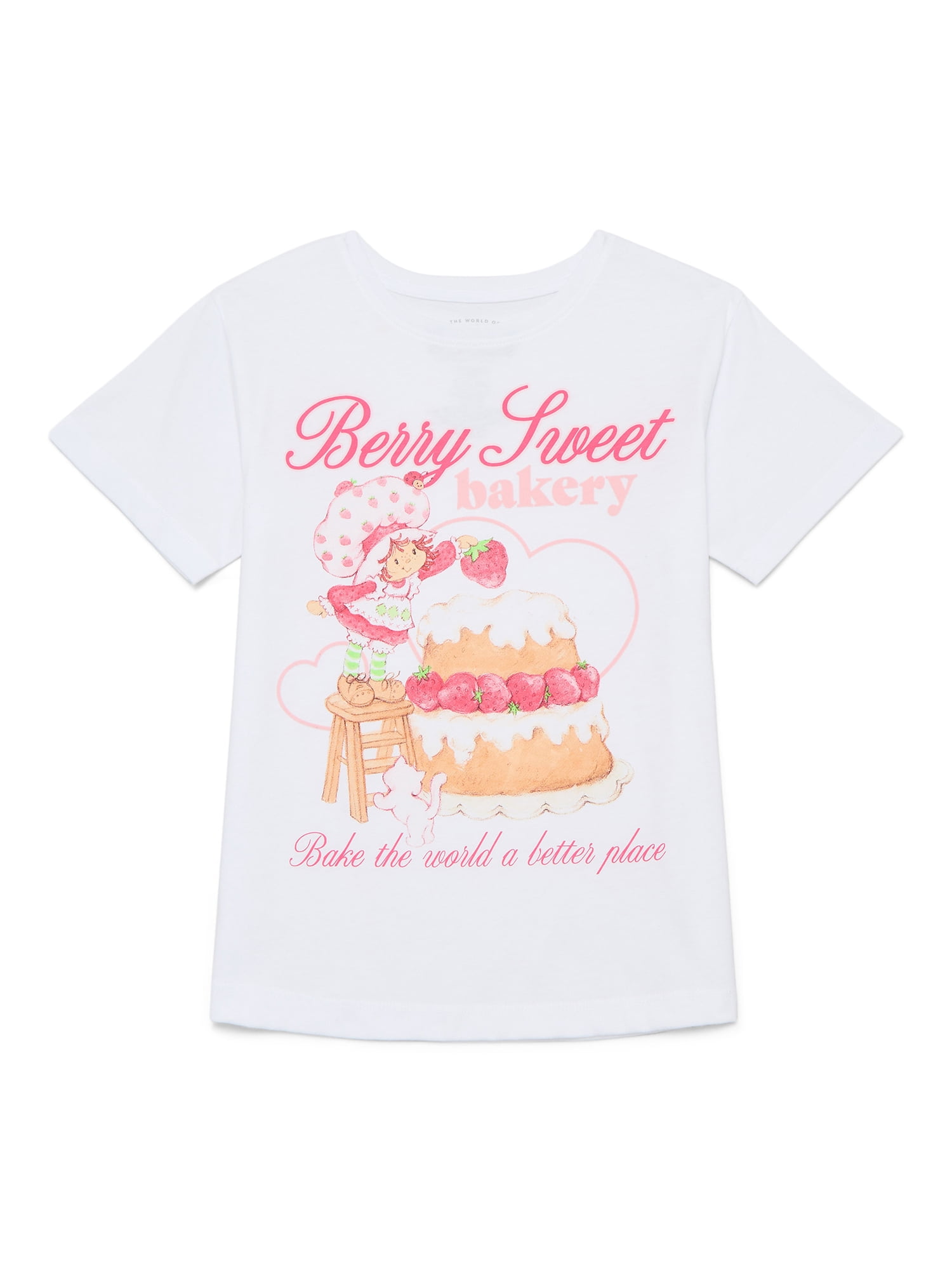 Strawberry Shortcake Girls Valentine's Day Graphic Tee, Sizes 4-16