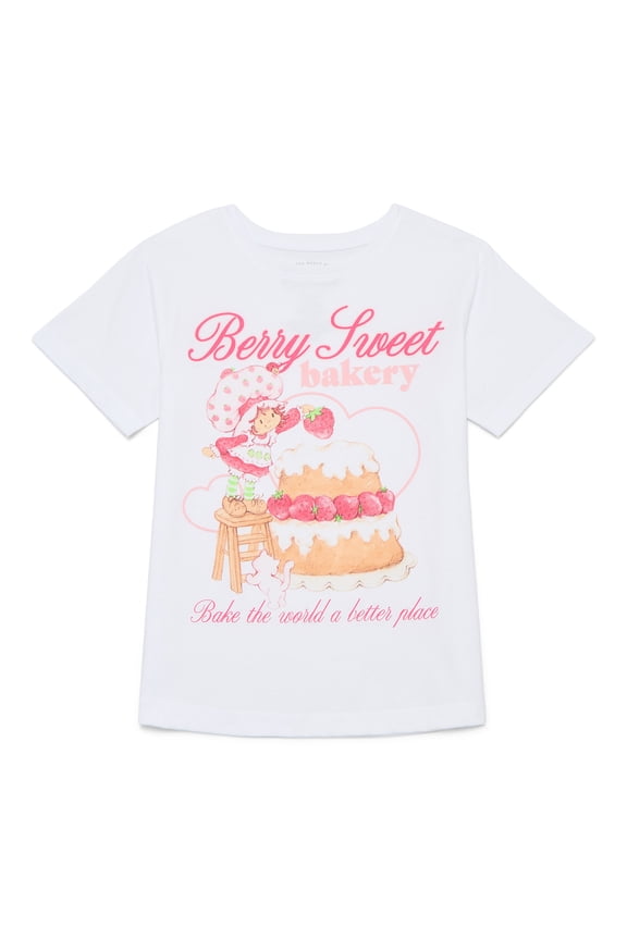 Strawberry Shortcake Girls Valentine's Day Graphic Tee, Sizes 4-16