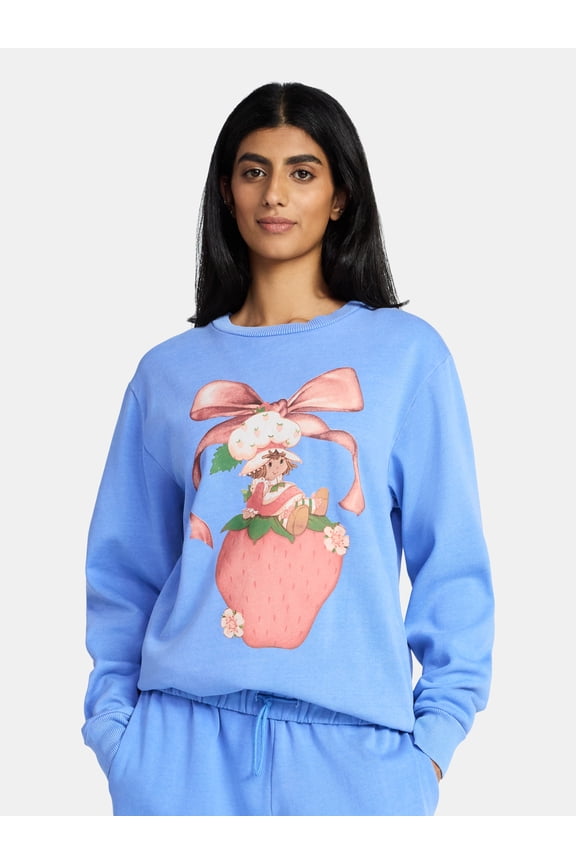Women's Satin Bow Graphic Crewneck Sweatshirt, Sizes XXS-XXL
