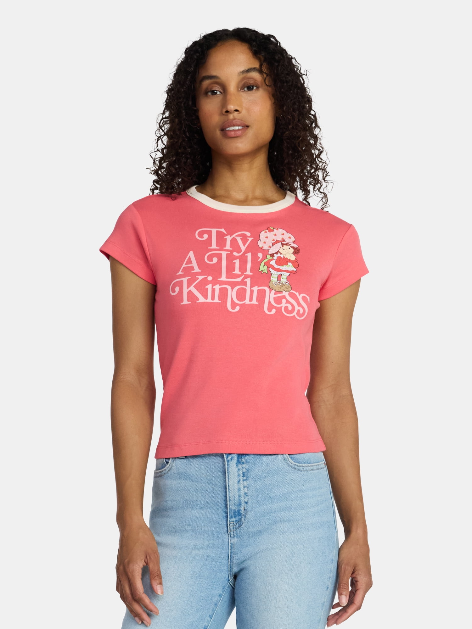 Strawberry Shortcake, Junior's Graphic T-Shirt, Lil Kindness, Sizes XXS-XXL