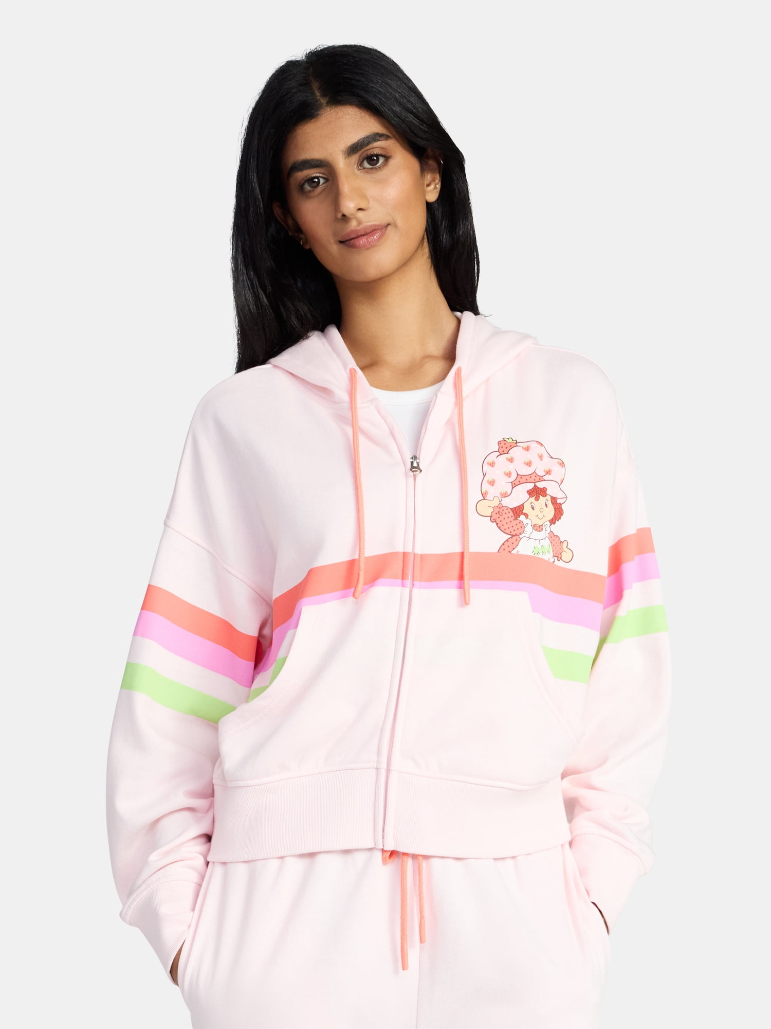 Strawberry Shortcake, Junior's Graphic Zip Hoodie, Sizes XXS-XXL