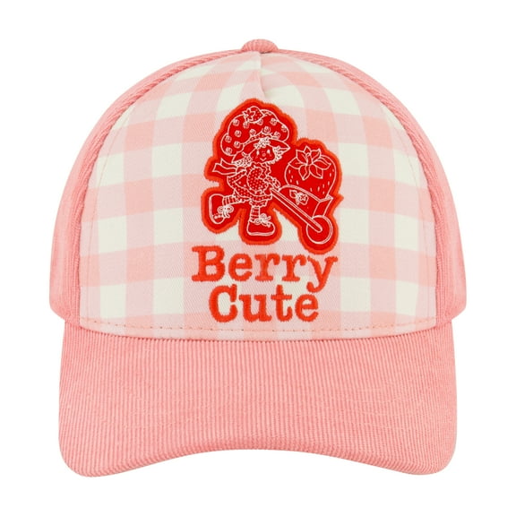 Strawberry Shortcake Girls Cotton Twill Baseball Hat, Pink
