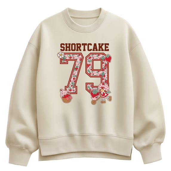 Strawberry Shortcake - Letterman - Women's Oversized Fleece Crew Sweatshirt