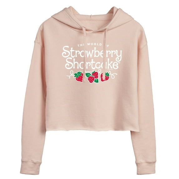 Strawberry Shortcake - Logo - Juniors Cropped Pullover Hoodie