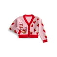 thumbnail image 1 of Strawberry Shortcake Button Down V Neck Cardigan with Long Sleeves, Sizes XS-XL, 1 of 3