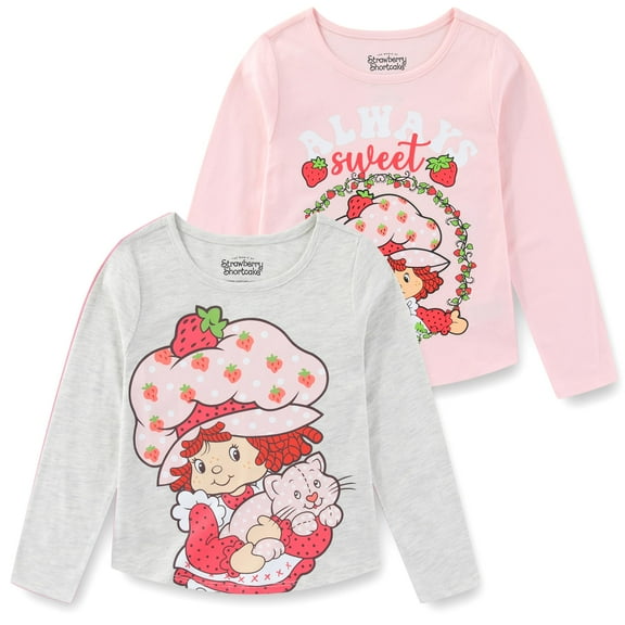 Strawberry Shortcake Long Sleeve Shirt (Girls), 2 Pack, Sizes 4-6X