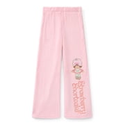 Strawberry Shortcake Girls Plush Sweatpants with Embroidery, Sizes 4-16