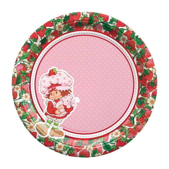 Strawberry Shortcake Plates 7in 16 Count - Strawberry Shortcake Birthday Supplies