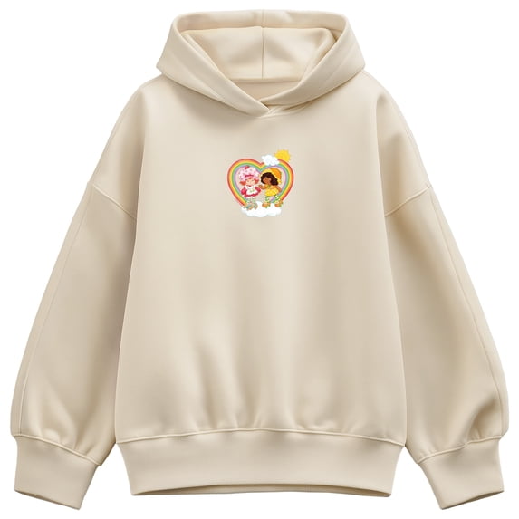 Strawberry Shortcake - Rainbow Oversized Fleece Hoodie Sweatshirt