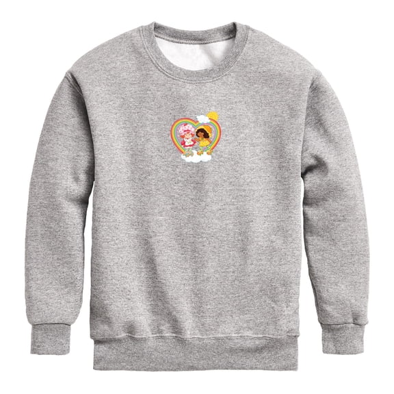 Strawberry Shortcake - Rainbow - Youth Boys Crew Fleece Sweatshirt