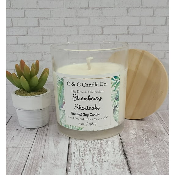Strawberry Shortcake Scented Soy Wax Candle