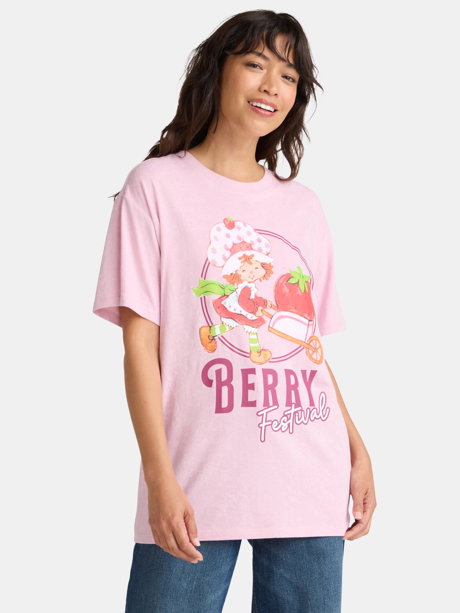 Strawberry Shortcake Women's Graphic Tee with Short Sleeves, Sizes XXS-XXL