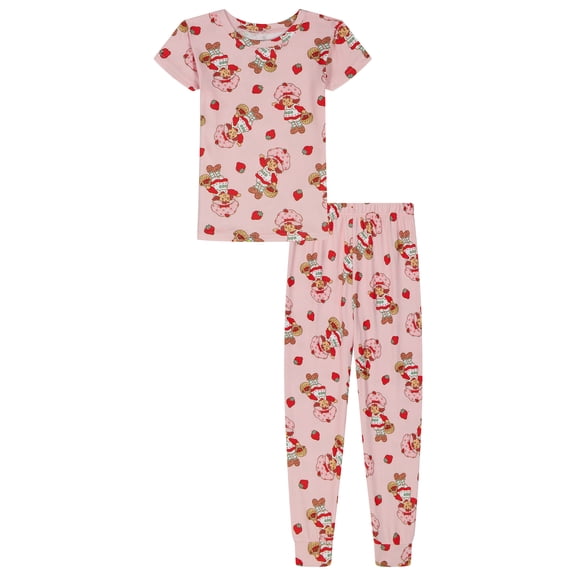 Kids Short Sleeve and Pant Snug Fit Pajama Set, 2-Piece, 4-10