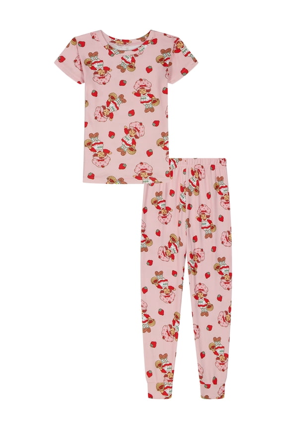Kids Short Sleeve and Pant Snug Fit Pajama Set, 2-Piece, 4-10