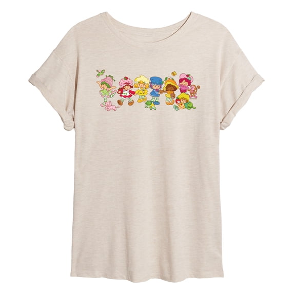 Strawberry Shortcake - Shortcake And Friends - Juniors Oversized Graphic T-Shirt