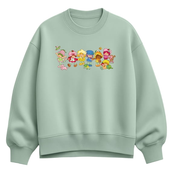 Strawberry Shortcake - Shortcake And Friends - Women's Oversized Fleece Crew Sweatshirt
