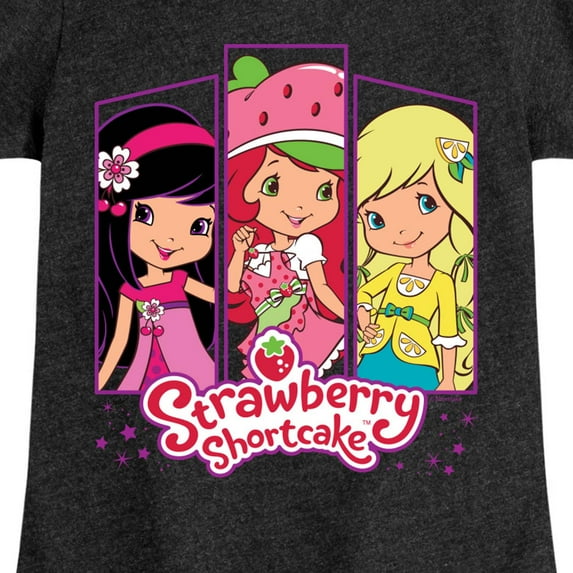 Strawberry Shortcake - Strawberry And Friends - Toddler And Youth Girls Fitted Short Sleeve Graphic T-Shirt