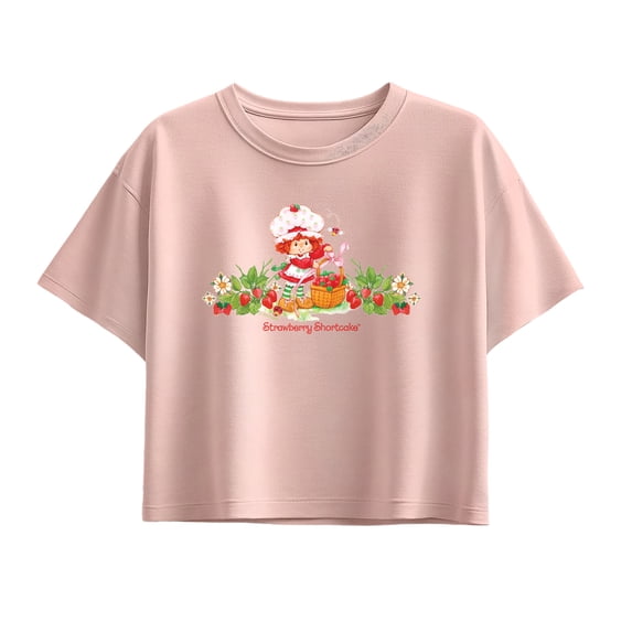 Strawberry Shortcake - Strawberry Patch Short Sleeve Boxy Graphic T-Shirt