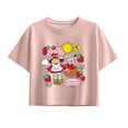 thumbnail image 1 of Strawberry Shortcake - Strawberry Stickers Short Sleeve Boxy Graphic T-Shirt, 1 of 5