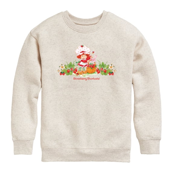 Strawberry Shortcake - Strawbs Horizontal Chest - Youth Girls Crew Fleece Sweatshirt