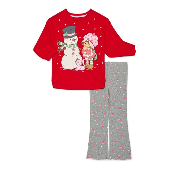 Strawberry Shortcake Toddler Girls Graphic Crewneck Sweatshirt and Flare Leggings Set, 2 Piece, Sizes 12M-5T