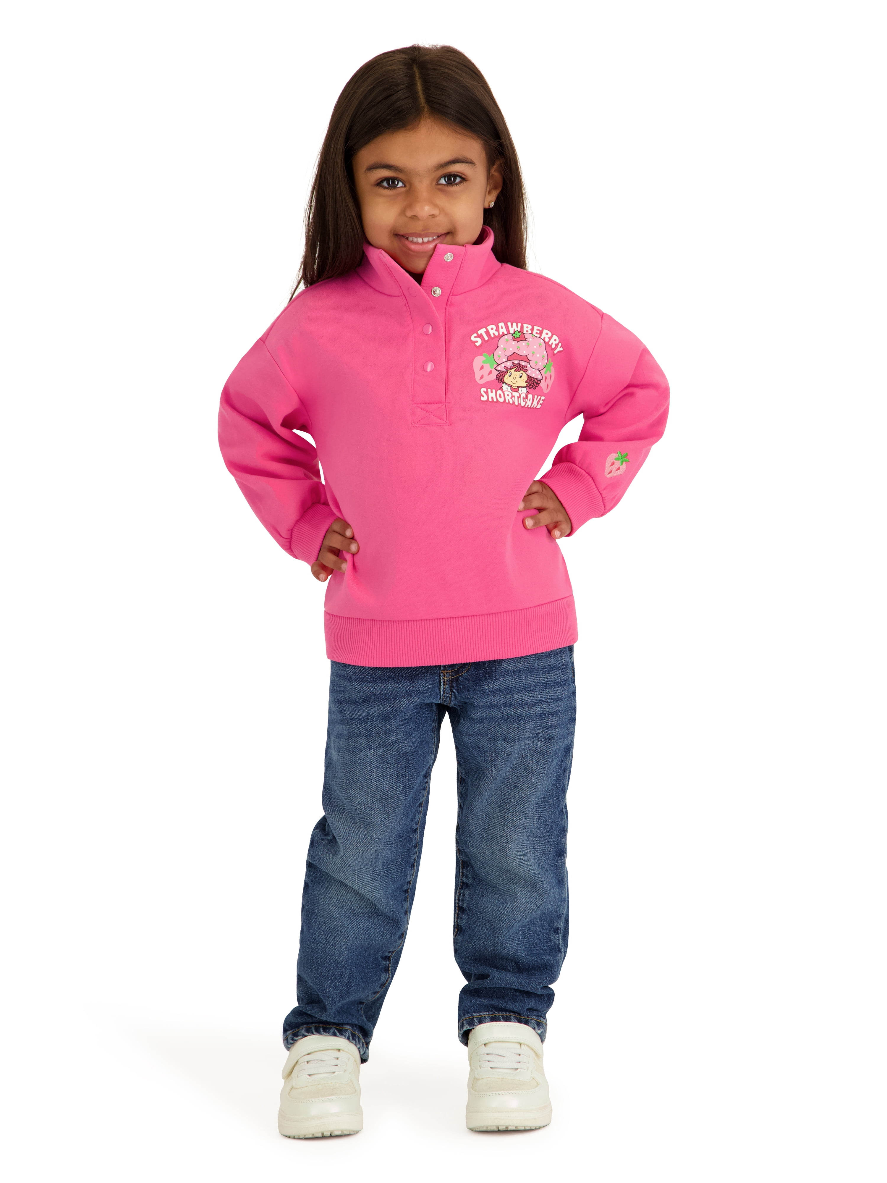 Strawberry Shortcake Toddler Girl Quarter Snap Pullover, Sizes 12 Months-5T