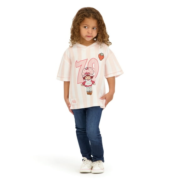 Strawberry Shortcake Toddler Girl Short Sleeve Jersey, Sizes 12 Months-5T