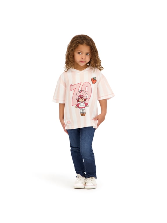 Strawberry Shortcake Toddler Girl Short Sleeve Jersey, Sizes 12 Months-5T