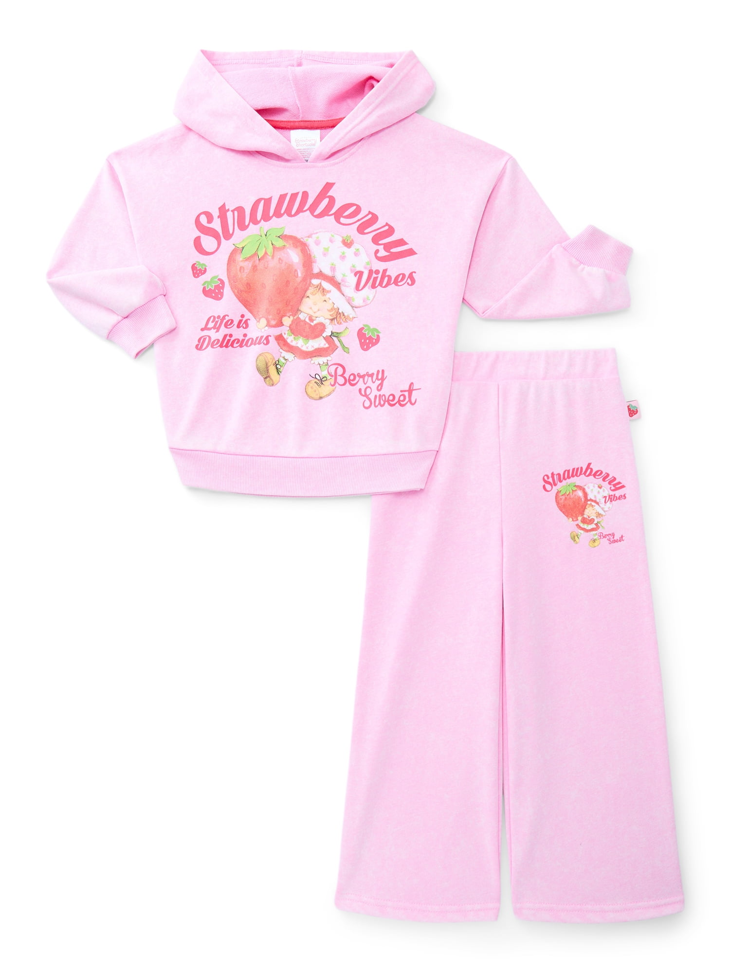 Strawberry Shortcake Toddler Girls' Graphic Hoodie and Matching Sweatpants Set, 2-Piece, Sizes 12M-5T