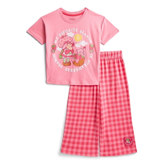 Strawberry Shortcake Toddler Girls Graphic Tee and Print Pants Set, 2-Piece, Sizes 12M-5T